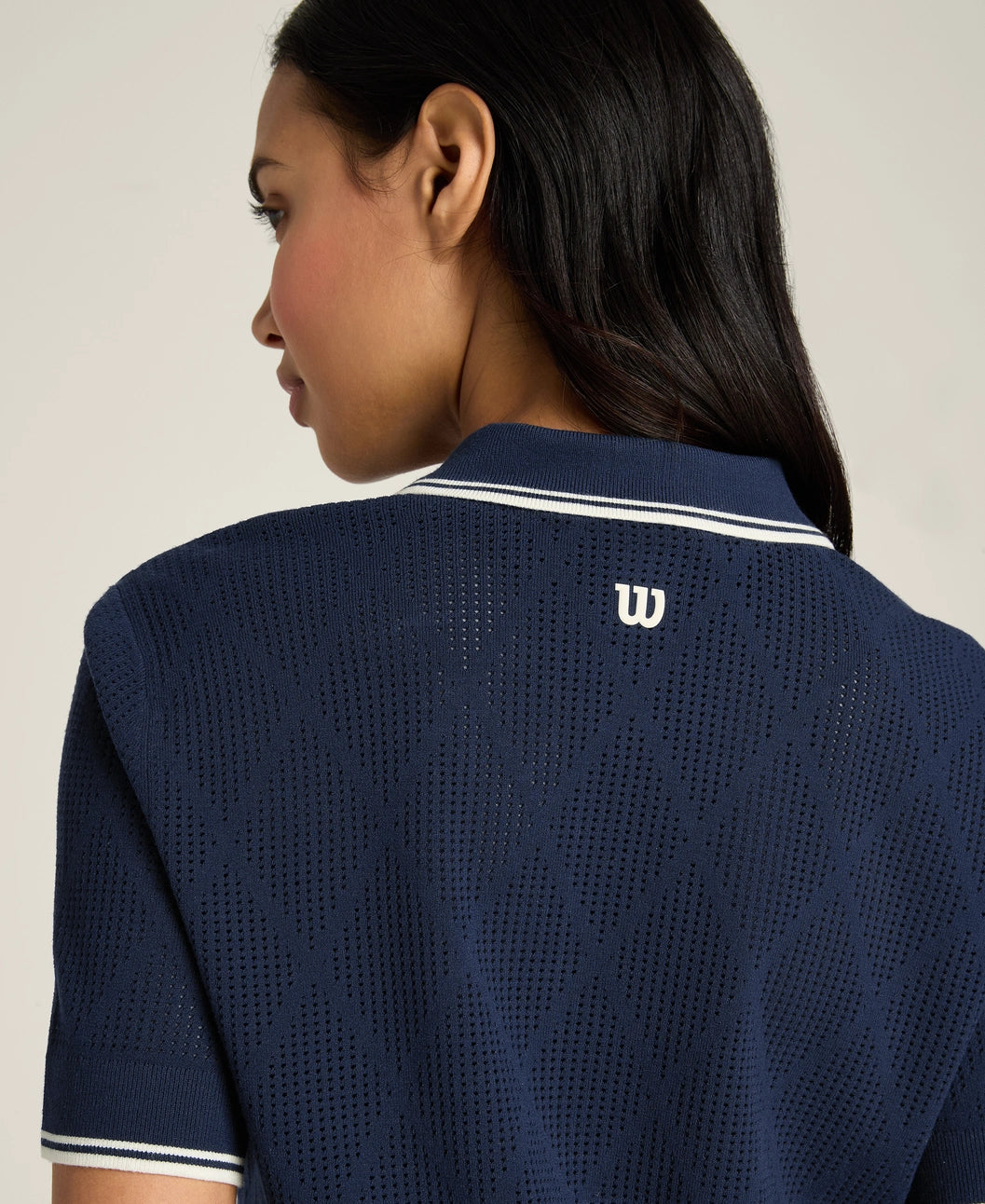 Wilson Addison Knit Polo in Classic Navy at Baseline Social