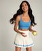 Wilson Midtown Skirt Perforated in Sandrift/Ally Blue at Baseline Social