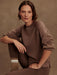 Varley Zosia Crew-Neck Sweat in Coffee Quartz at Baseline Social