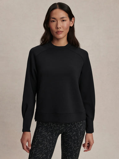 Varley Zosia Crew-Neck Sweat in Black at Baseline Social
