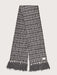 Lindsey Check Knit Scarf in Charcoal Marl - Baseline Social