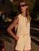 Varley Marla Button Placket Tank in Anise Flower at Baseline Social
