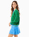 Addison Bay Abbott Sweatshirt Cardigan in Evergreen Serve at Baseline Social