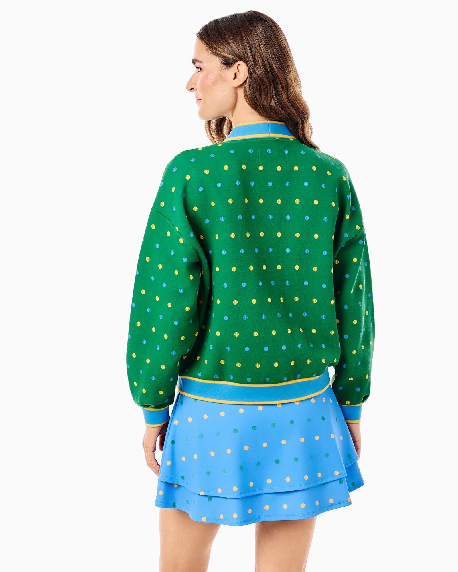 Addison Bay Abbott Sweatshirt Cardigan in Evergreen Serve at Baseline Social