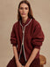 Varley Hansley Fleece Jacket in New Maroon at Baseline Social