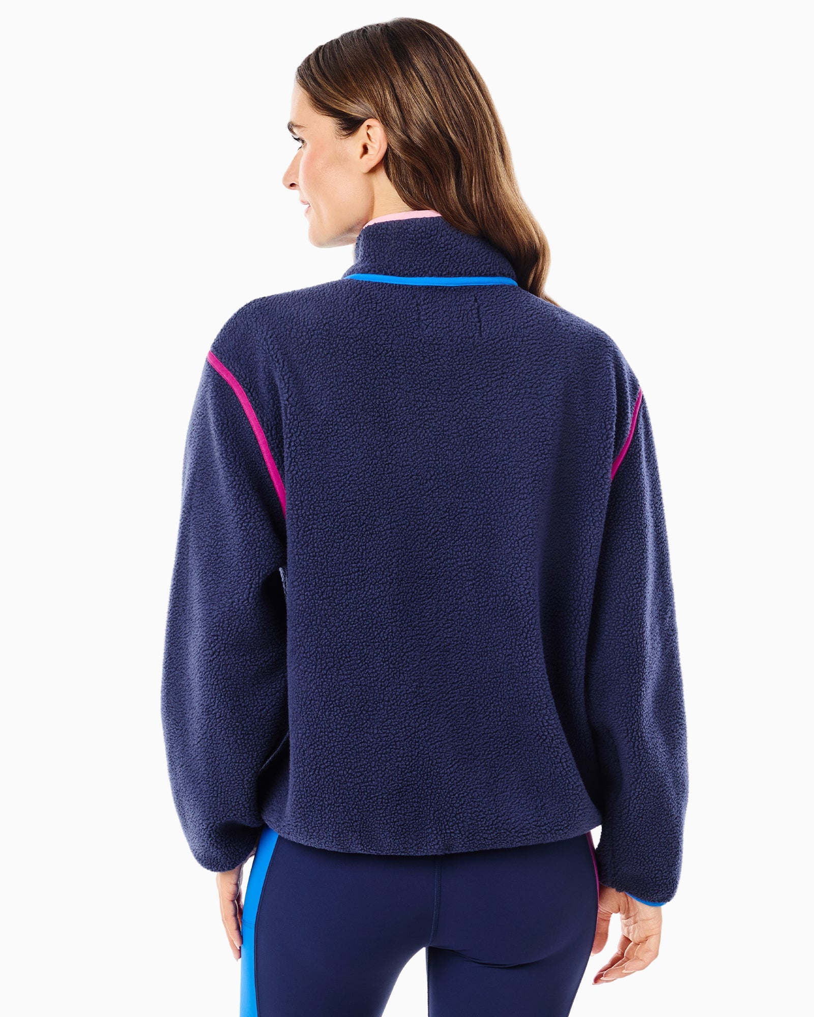 Ashford Full Zip Sherpa in Navy