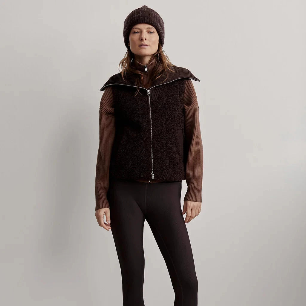 Varley Aspen Gilet Vest in Coffee Bean