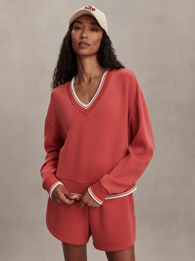 Varley Blithe Cropped Sweat in Baked Apple at Baseline Social