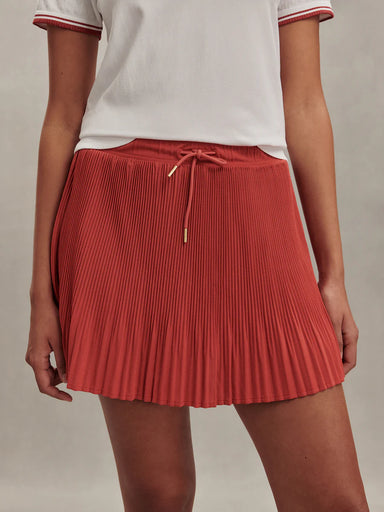 Varley Davina High-Rise Skort 15" in Baked Apple at Baseline Social