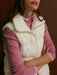 Varley Irina Cable Knit Gilet in Egret at Baseline Social