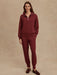 Varley Hawley Half Zip Sweat in New Maroon at Baseline Social