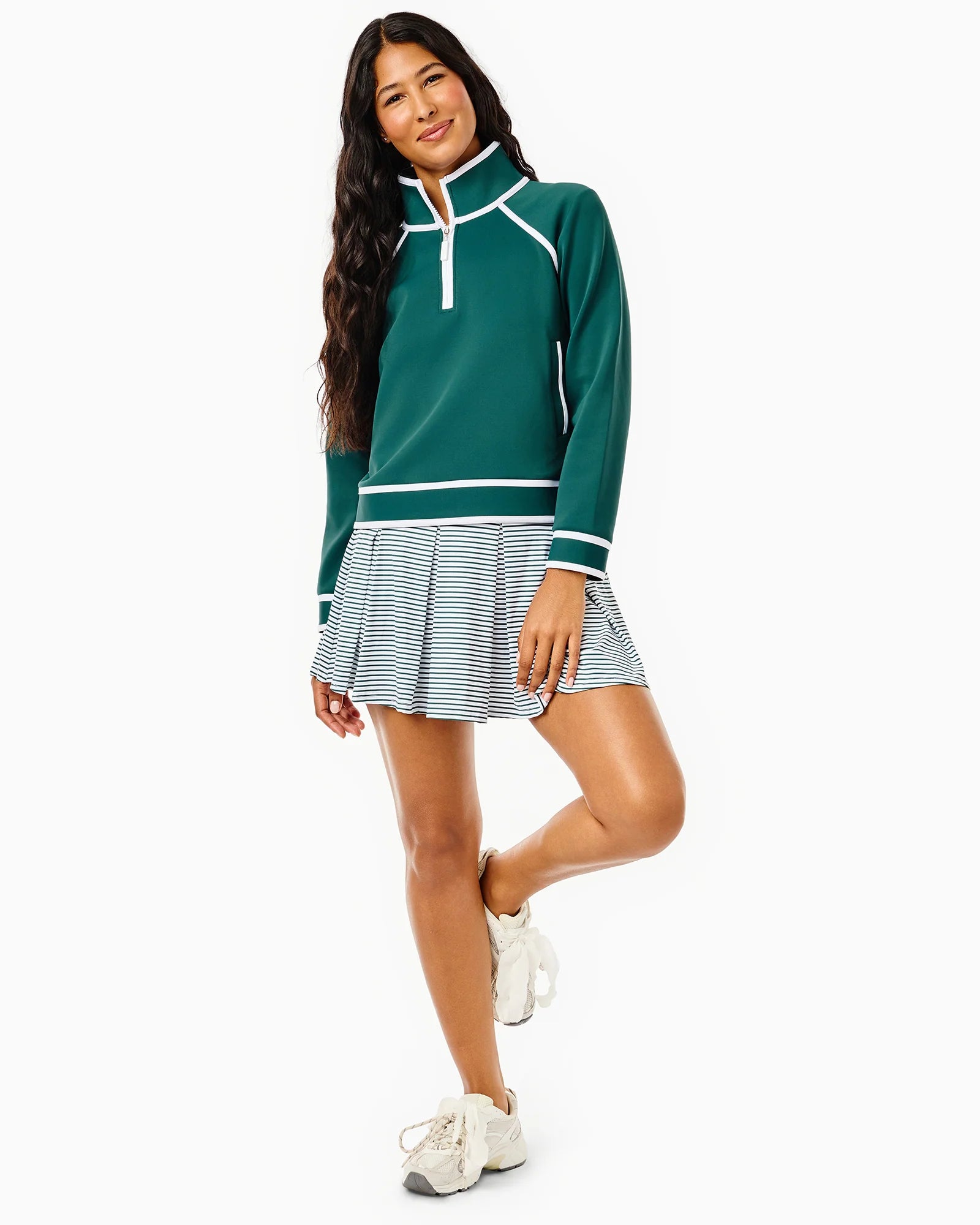 Addison Bay Bainbridge Quarter Zip in Ivy at Baseline Social