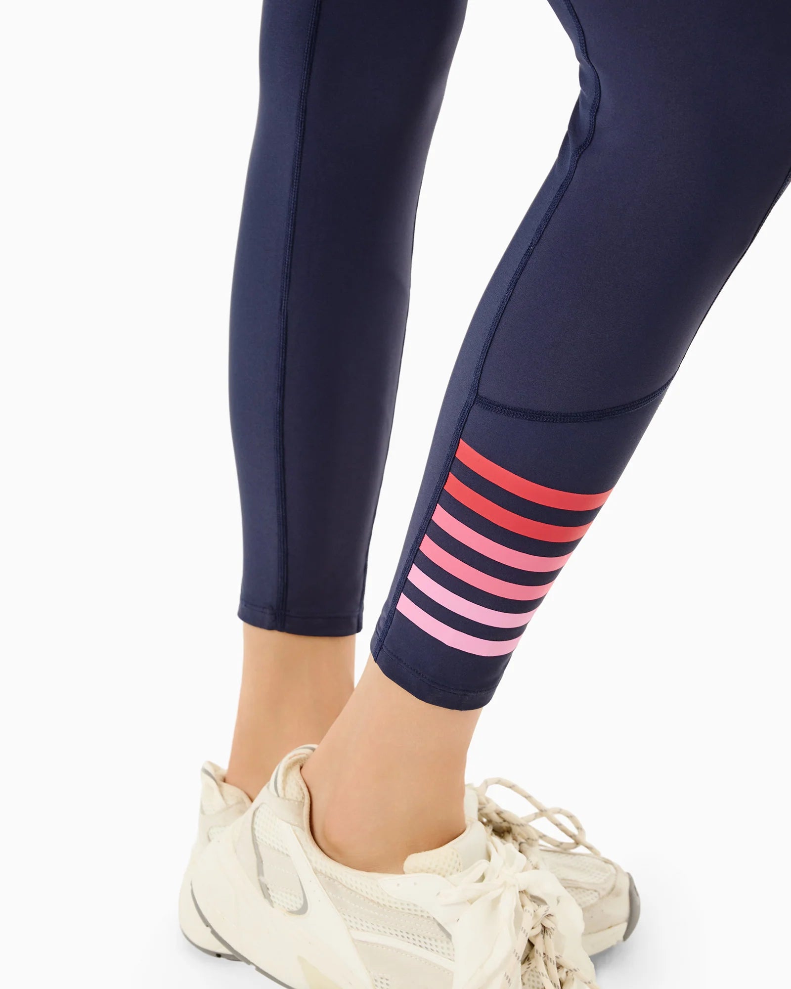 Addison Bay Baker Legging in Navy/Rose/Cherry/Orchid at Baseline Social