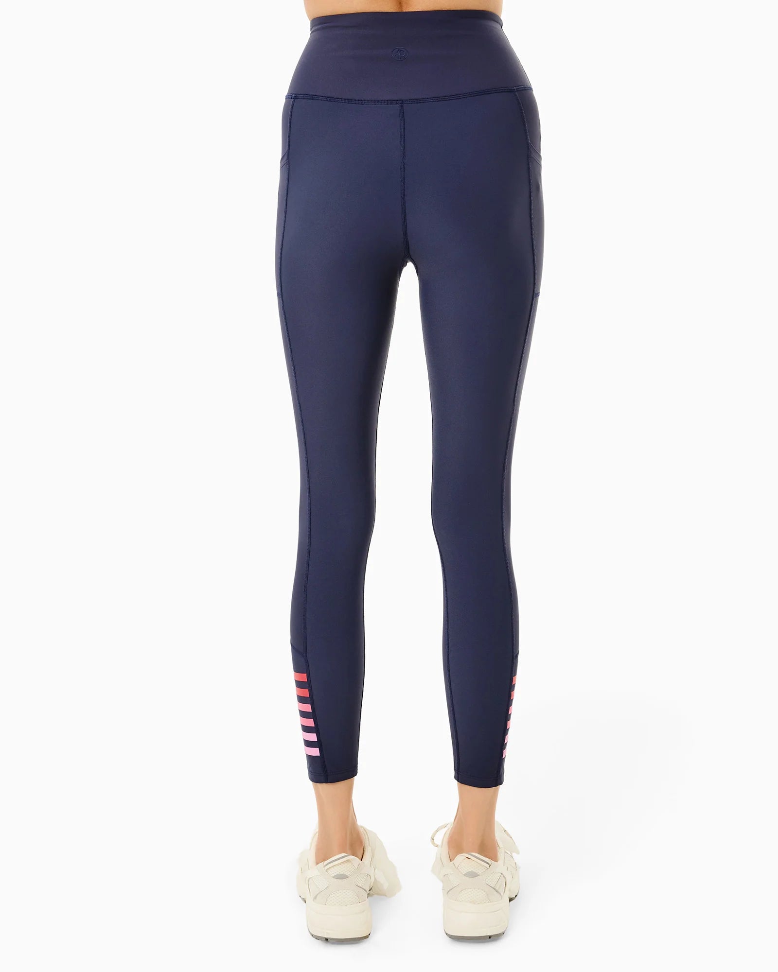 Addison Bay Baker Legging in Navy/Rose/Cherry/Orchid at Baseline Social
