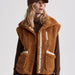 Varley Balter Relaxed Sherpa Gilet Vest in Cafe Spice