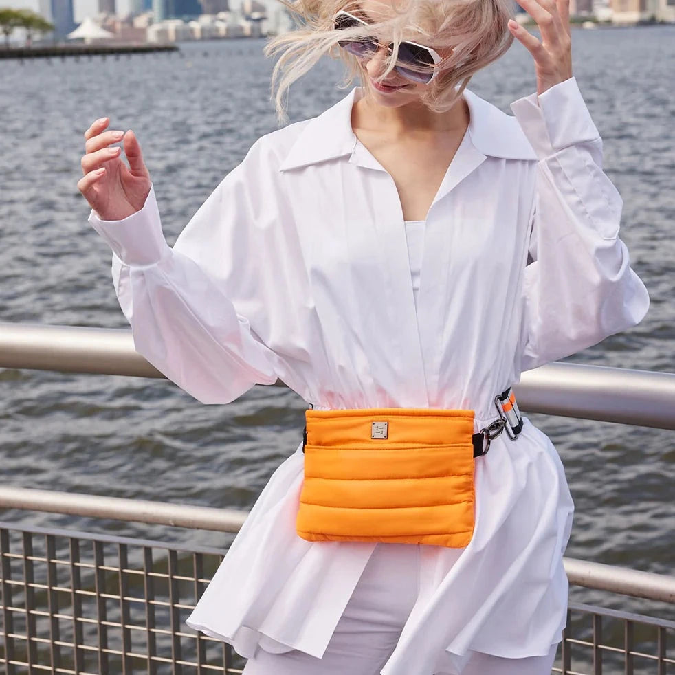 Bum Bag Crossbody in Neon Orange Baseline Social