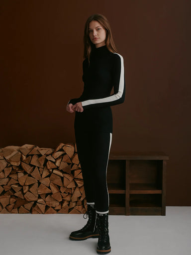 Varley Leopold Roll Neck Knit in Black at Baseline Social