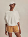 Varley Tasmin Cropped Sweat in Snow White at Baseline Social