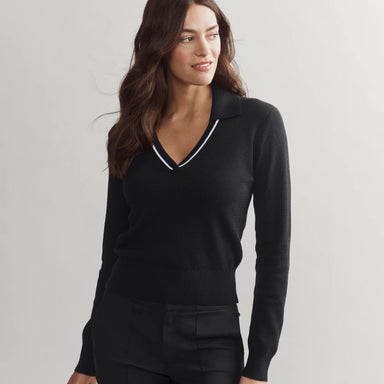 Rhone Birdie Long Sleeve Polo in Black