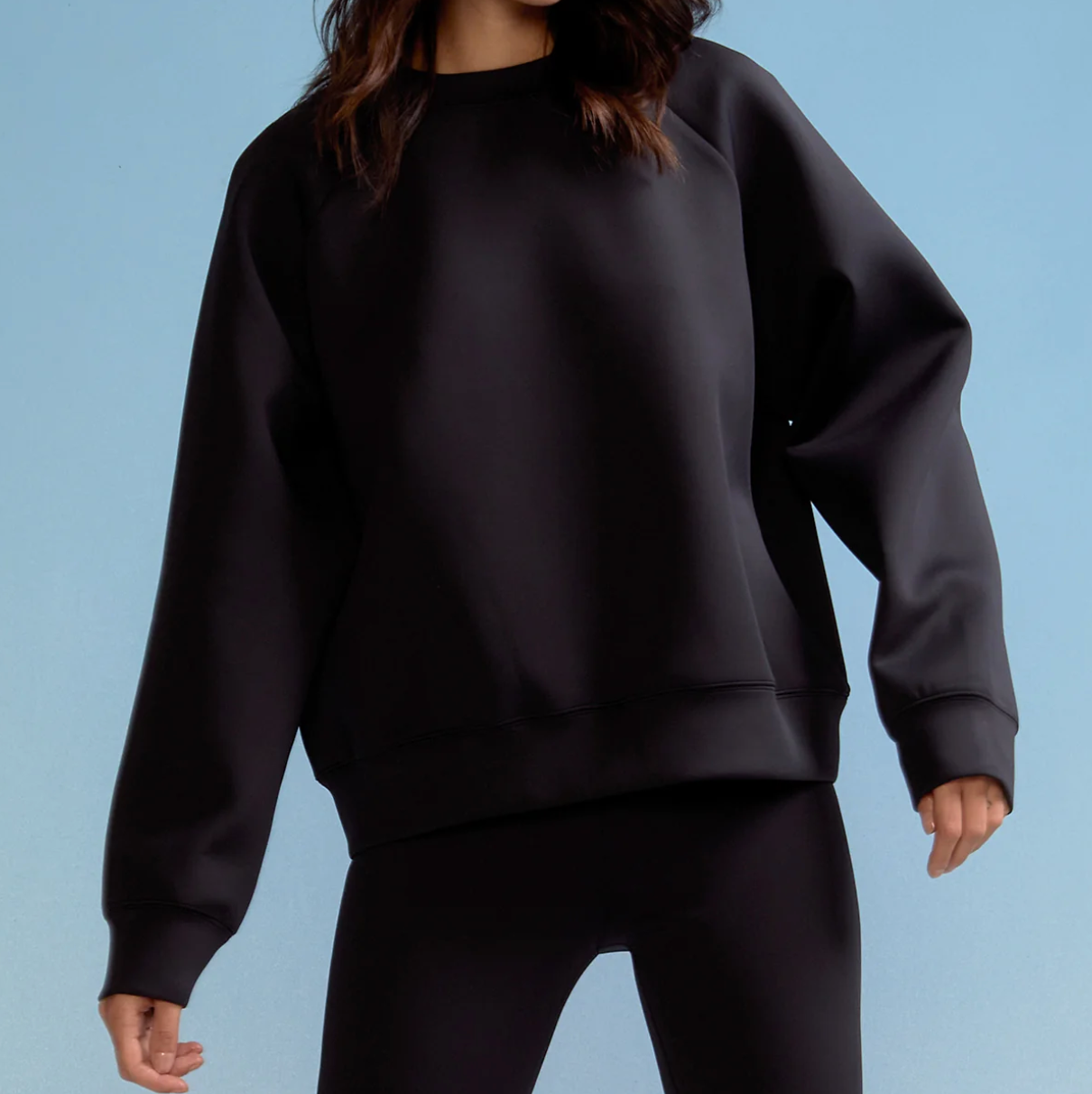 Bonded Pullover in Black