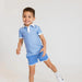 Courtside Kids Spring Sky Blue Gingham Polo shirt