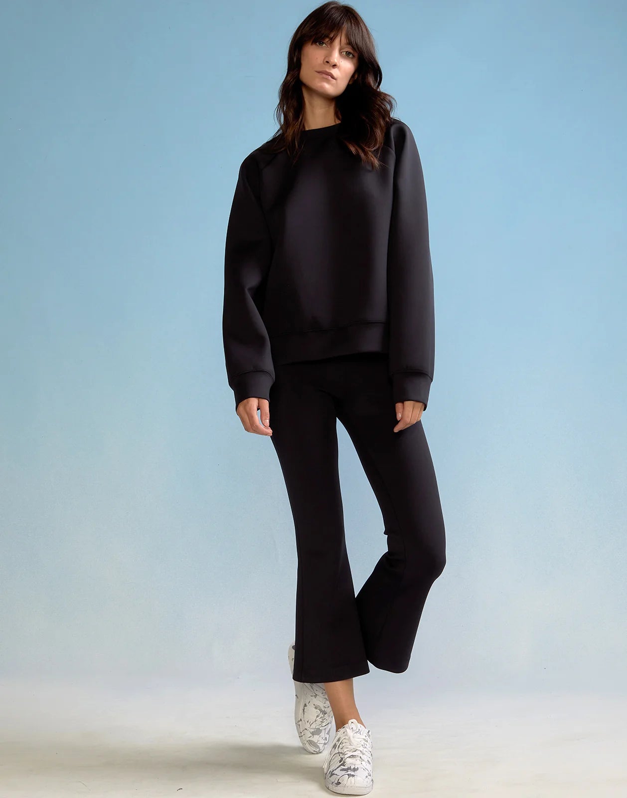 Bonded Pullover in Black