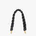 Clare V. Braided Shoulder Strap in Black Leather