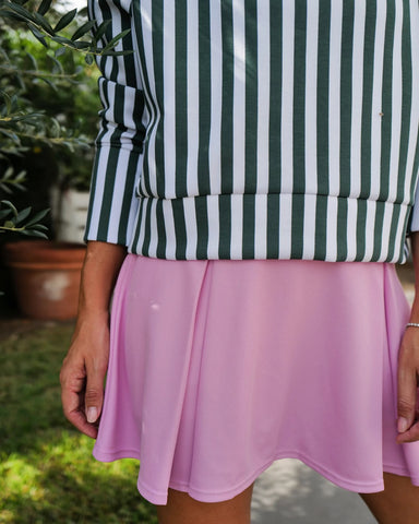 Addison Bay Breakpoint Skort in Bubblegum/Ivy at Baseline Social
