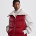 Varley Brock Puffer Gilet Vest in Red Dahlia