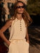 Varley Marla Button Placket Tank in Anise Flower at Baseline Social
