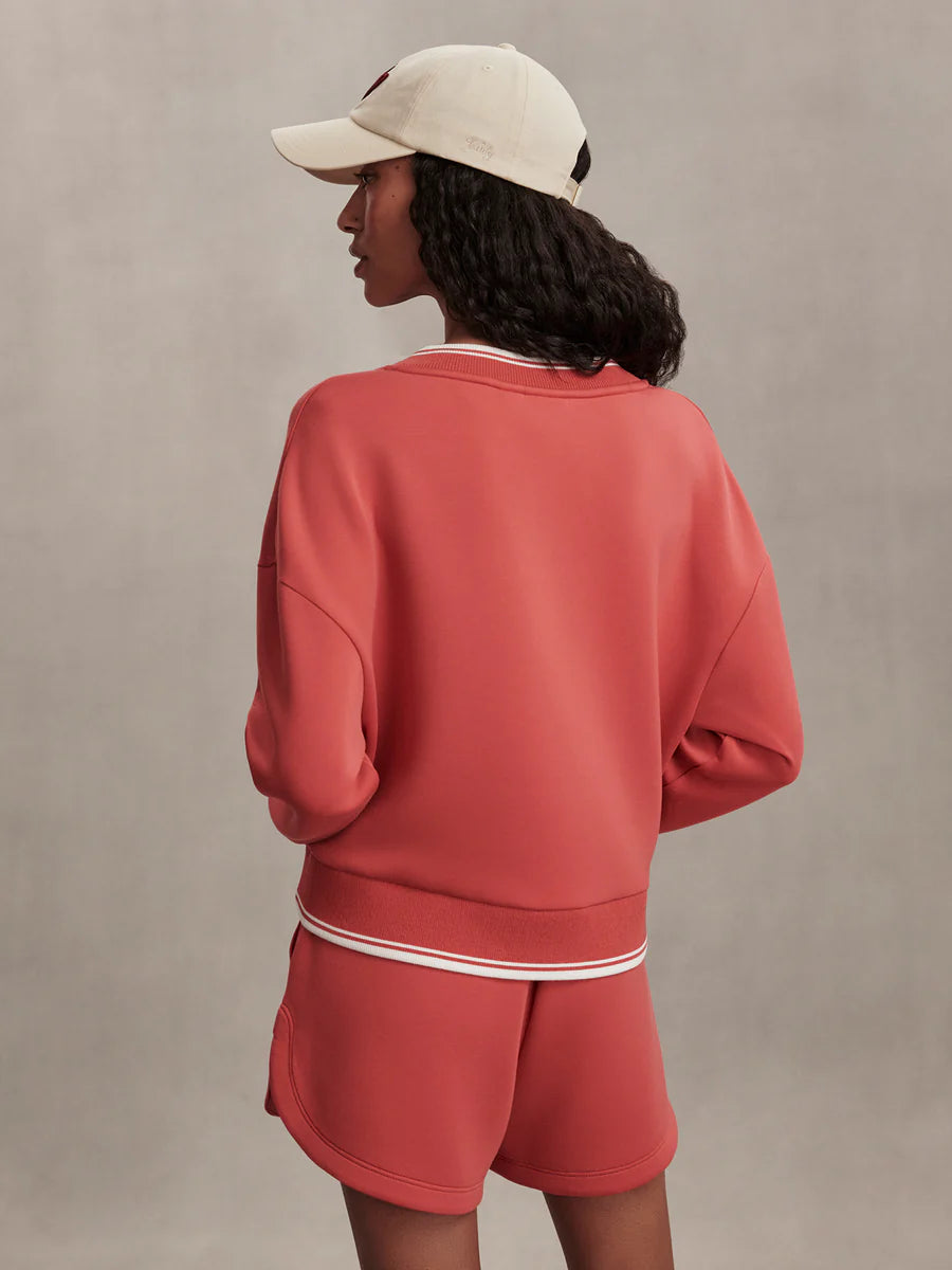 Varley Blithe Cropped Sweat in Baked Apple at Baseline Social