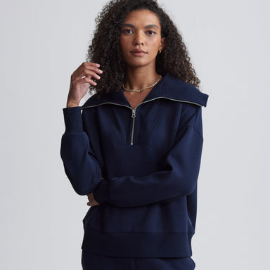 Varley Catherine Half Zip Sweat in Sky Captain