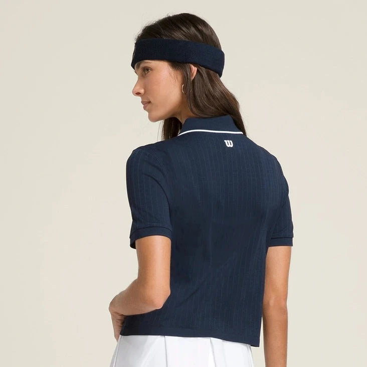 Wilson Center Court Seamless Polo in Classic Navy