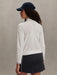 Varley Len Seamless Zip-Through Sweater in White at Baseline Social