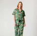 Katie Kime Cheetah Pajama Pants Set in Green