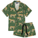 Katie Kime Cheetah Pajama Shorts Set in Green