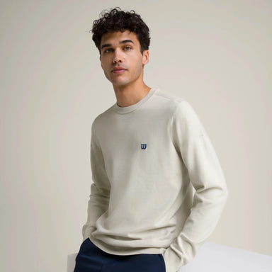Wilson Clubhouse Crewneck Sweater in Stone