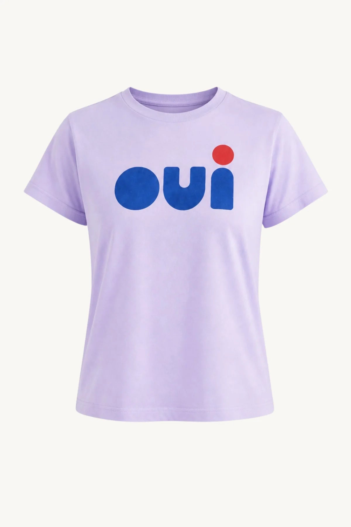 Clare V.  Classic Tee in Jacaranda "Oui" at Baseline Social