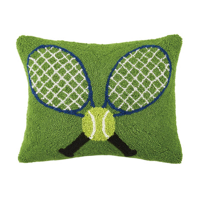 Crossed Tennis Racquets Hook Pillow - Baseline Social