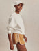 Varley Tasmin Cropped Sweat in Snow White at Baseline Social