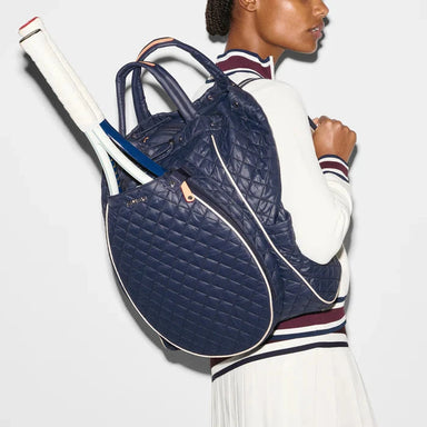 MZ Wallace Doubles Tennis Backpack in Dawn/Ecru