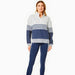 Addison Bay Varsity Quarter Zip in Dottie Stripe