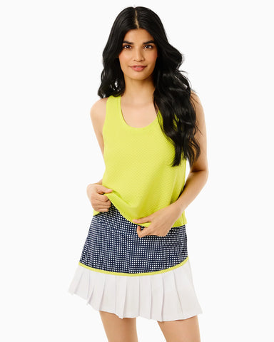 Addison Bay Doubles Tank in Chartreuse at Baseline Social