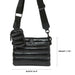 Think Royln Downtown Crossbody in Pearl Black with Black Strap
