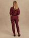 Varley Slim Cuff Pant 27.5" in New Maroon at Baseline Social