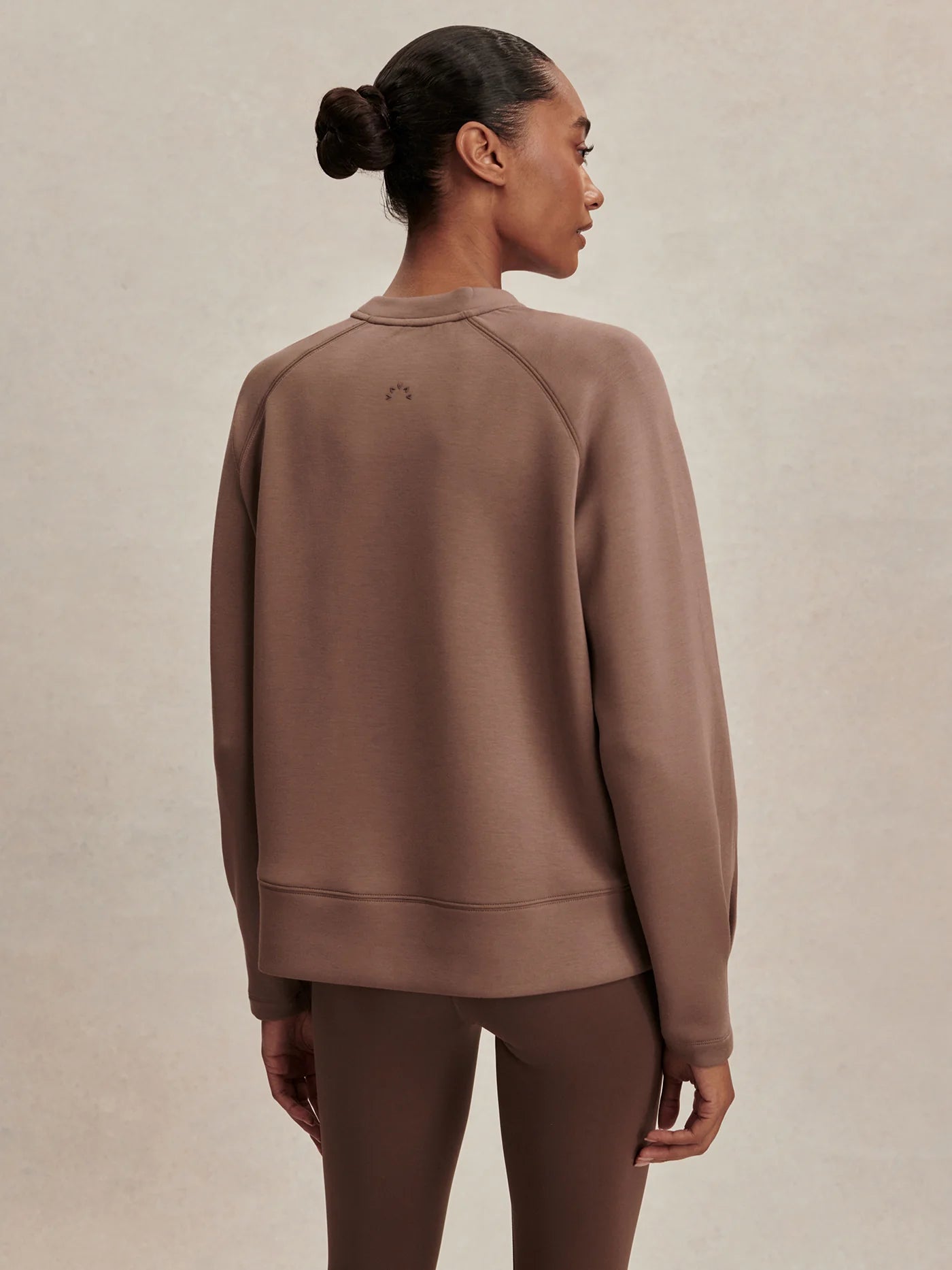Varley Zosia Crew-Neck Sweat in Coffee Quartz at Baseline Social