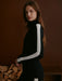 Varley Leopold Roll Neck Knit in Black at Baseline Social