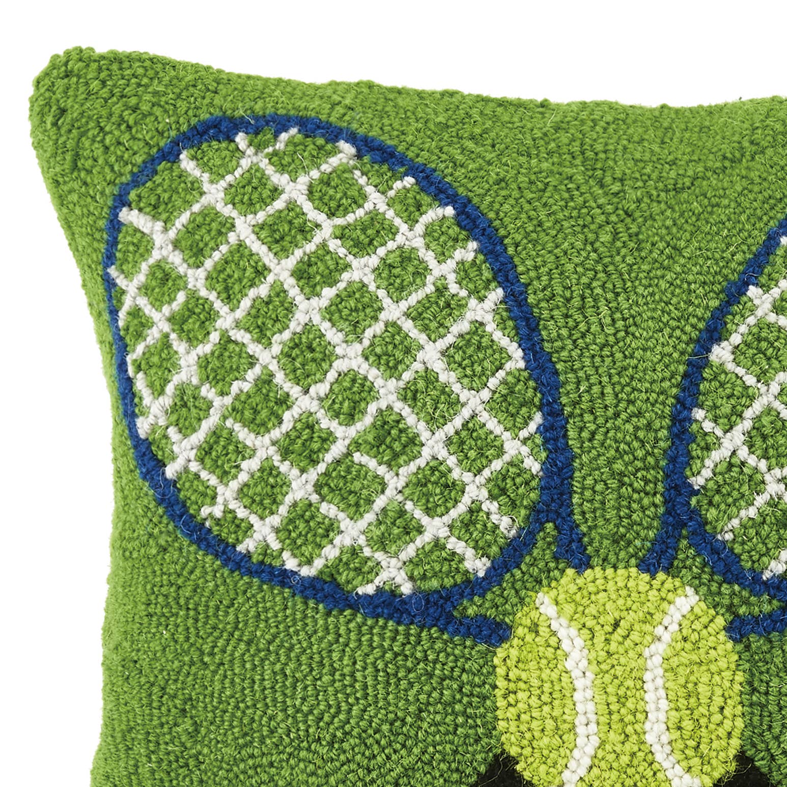 Crossed Tennis Racquets Hook Pillow - Baseline Social