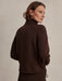 Varley Sian Cropped Half Zip Sweat in Coffee Bean at Baseline Social