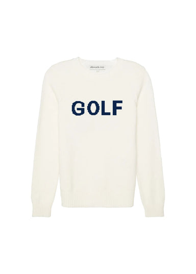 Ellsworth+Ivey Classic Golf Crewneck in Navy/Ivory at Baseline Social